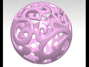 download 3d drawing of hollow ball in stl format 3D Model