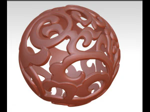 download 3d drawing of hollow ball in stl format 3D Model