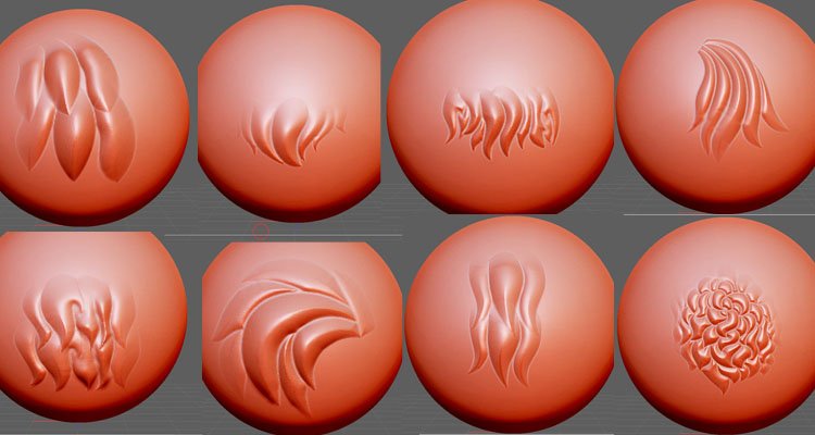 eight animal hair zbrush brushes downloads including bmp format alpha and  zbp brush tools for ne 3D Model in Other 3DExport