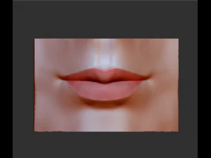 of female mouth 3d sculpture of mouth download 3D Model