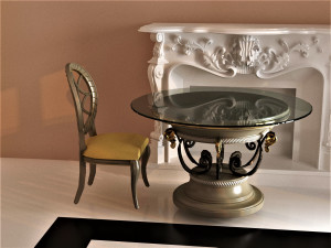 dining table set s Model 3D
