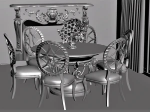 dining table set s 3D Model