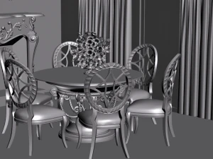 dining table set s 3D Model