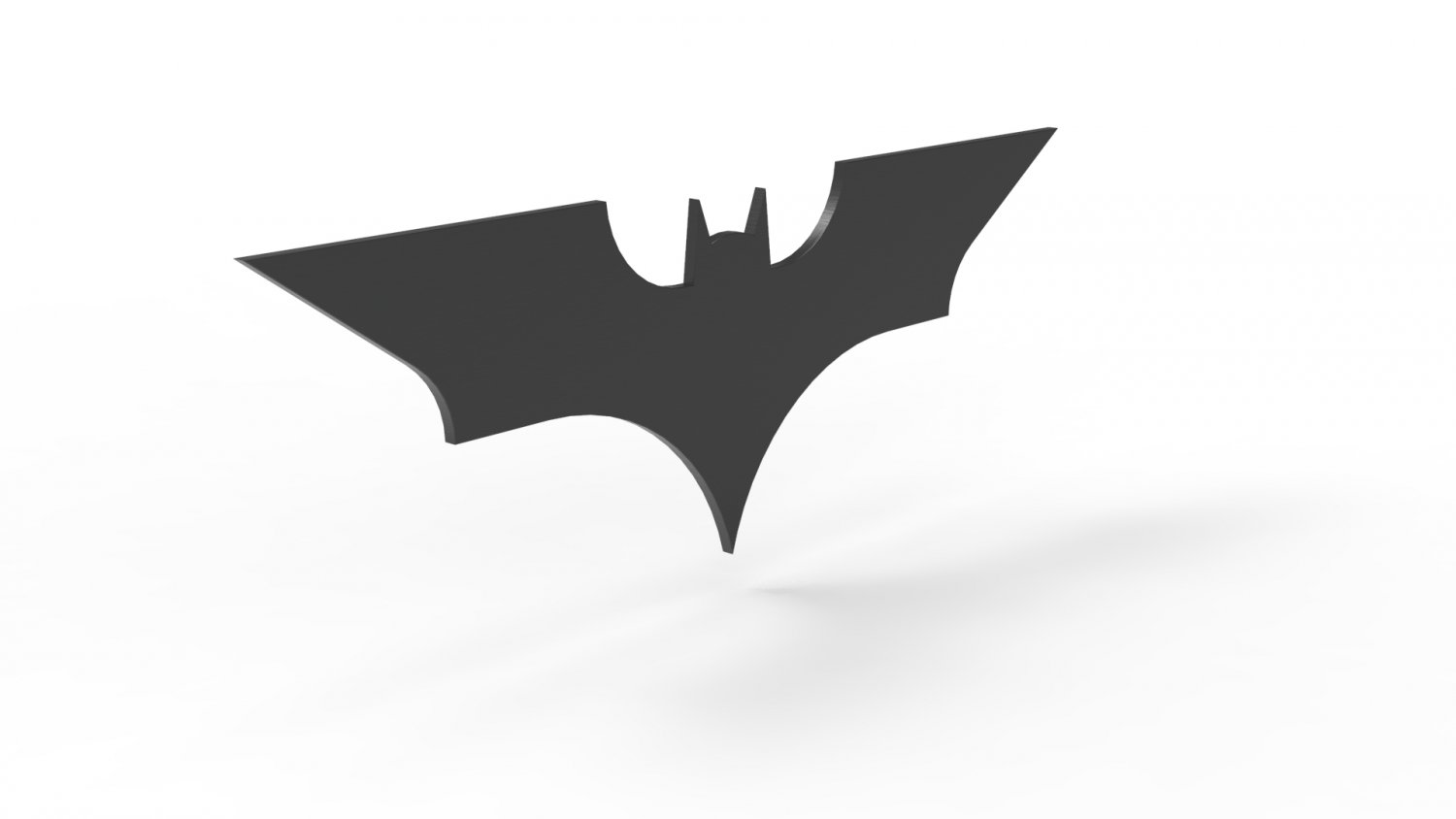 batman logo Gratis Modelo de impresión 3D in Logos y Señales 3DExport