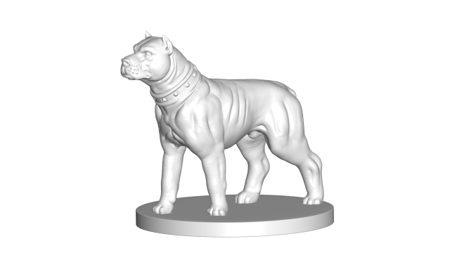 dog 3D Print Model .c4d .max .obj .3ds .fbx .stl .blend 