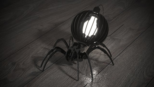 spider lamp Model 3D .c4d .max .obj .3ds .fbx .stl .blend