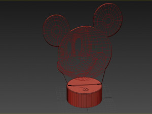 led night light mikimaus 3D Model