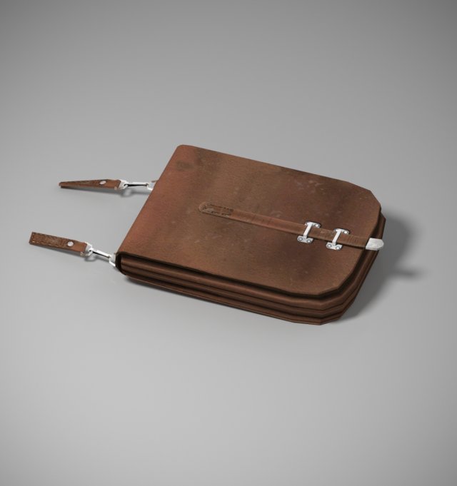 3d document bag of an officer 1940-1941 3D Model .c4d .max .obj .3ds .fbx .stl .blend 