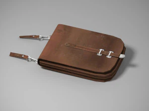 장교 1940-1941의 3D 문서 가방 3D 모델