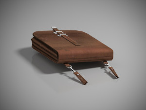 3d document bag of an officer 1940-1941 3D Model