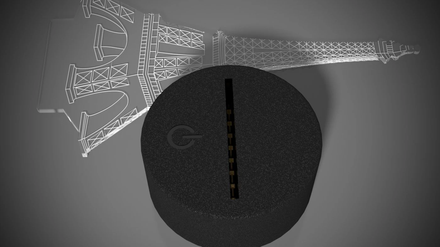 eiffel tower drawing for laser cutting 3D Model .c4d .max .obj .3ds .fbx .stl .blend 