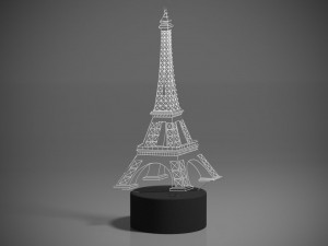 eiffel tower drawing for laser cutting 3D 모델