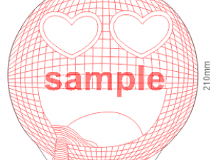 smiley face drawing for laser cutting 3D 模型
