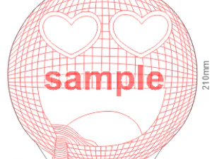 smiley face drawing for laser cutting 3D Model