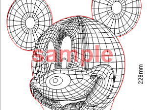 blueprints mickey mouse for laser cutting 3D Assets