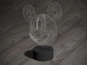 blueprints mickey mouse for laser cutting 3D Model