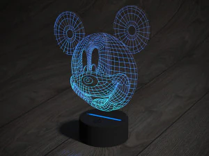 blueprints mickey mouse for laser cutting 3D Model