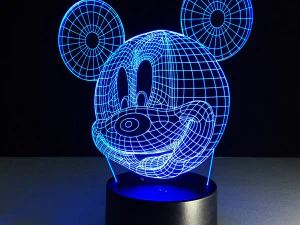 blueprints mickey mouse for laser cutting 3D Model
