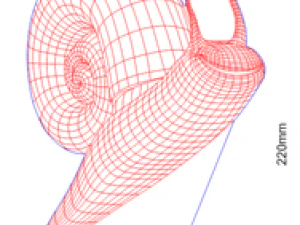 snail drawing for laser cutting 3D Model