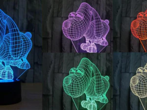blueprints dog for laser cutting 3D Model
