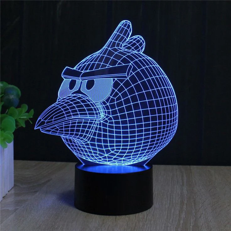 angry bird laser cutting vector drawings 3D Model .c4d .max .obj .3ds .fbx .stl .blend 