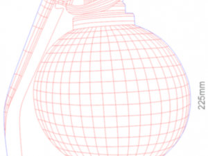 grenade laser cutting vector drawings 3D Model