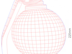 grenade laser cutting vector drawings 3D Model