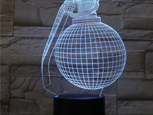 grenade laser cutting vector drawings 3D Model