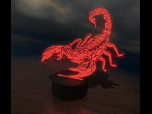 scorpio laser engraving vector drawings Modèle 3D