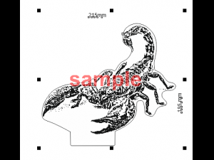 scorpio laser engraving vector drawings Modèle 3D
