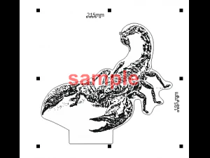 scorpio laser engraving vector drawings 3D Model