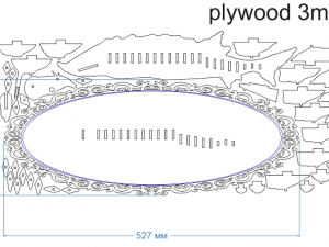 sturgeon plywood panel for laser cutting 3D Model