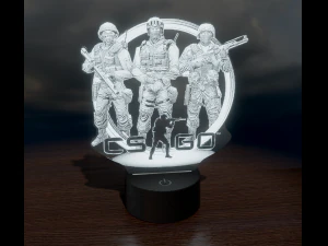 blueprints csgo for laser cutting 3D Model