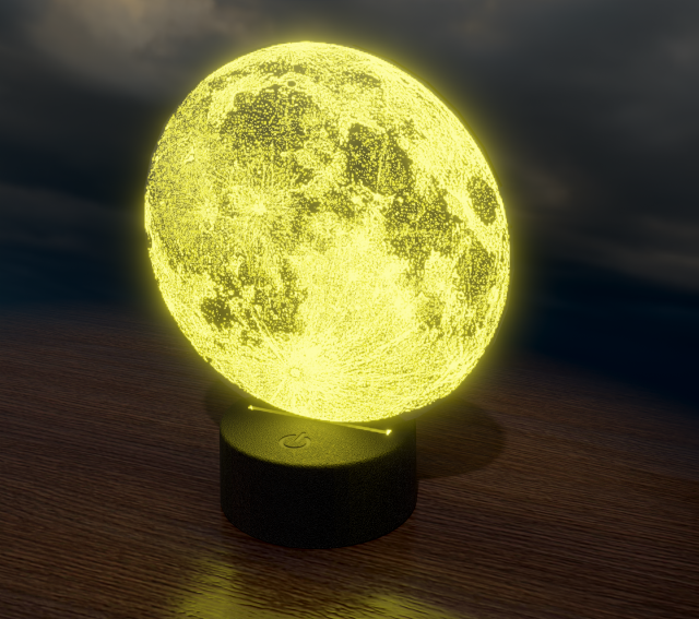 blueprints moon for laser cutting 3D Модель .c4d .max .obj .3ds .fbx .stl .blend 