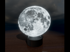 blueprints moon for laser cutting 3D Модель