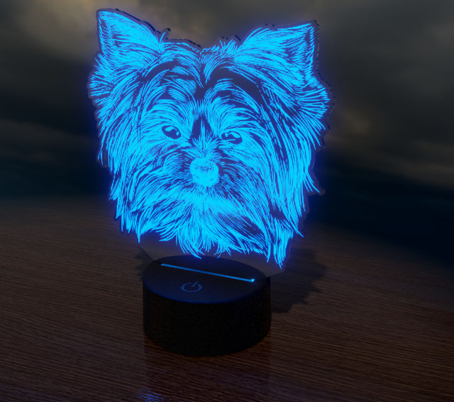 blueprints dog for laser cutting 3D 模型 .c4d .max .obj .3ds .fbx .stl .blend 