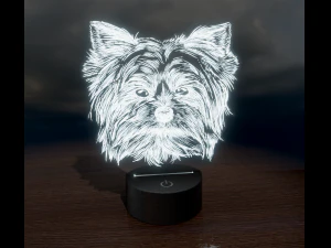 blueprints dog for laser cutting 3D Model
