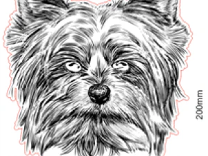 blueprints dog for laser cutting 3D Model