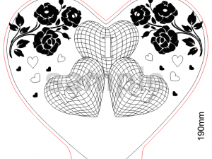 blueprints heart for laser cutting 3D Модель