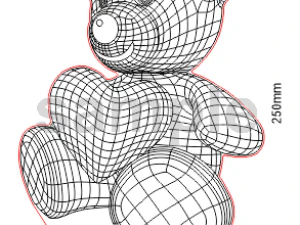 Urso de plantas para corte a laser Modelo 3D