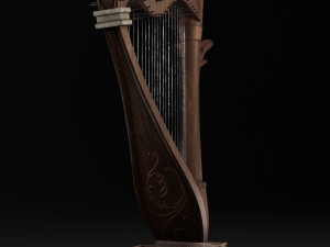 musical instrument harp 3D मॉडल