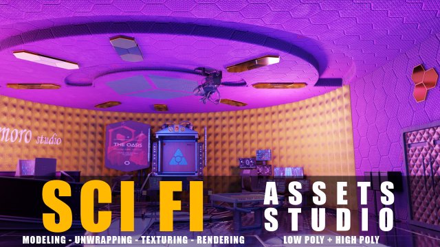 sci fi assets studio pack Modelo 3D .c4d .max .obj .3ds .fbx .stl .blend 