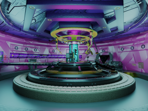 sci fi lab assets low and high poly texture 3D 모델