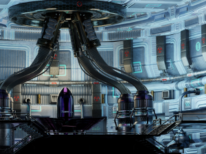 sci fi lab assets low and high poly texture 3D 모델