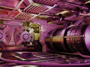 generator room scifi 3D Модель