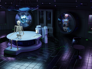 sci fi lab assets low and high poly with texture game ready 3D 모델