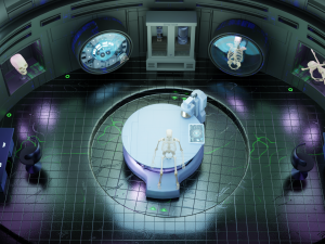 sci fi lab assets low and high poly with texture game ready 3D 모델