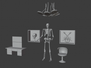 sci fi lab assets low and high poly with texture game ready 3D 모델