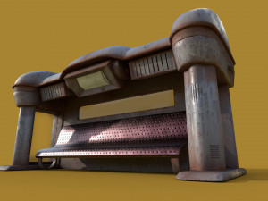 bus stop old game ready street assets low poly and high poly 3D 모델
