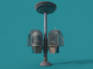 twin phone station old game ready street assets low poly and high poly 3D Model